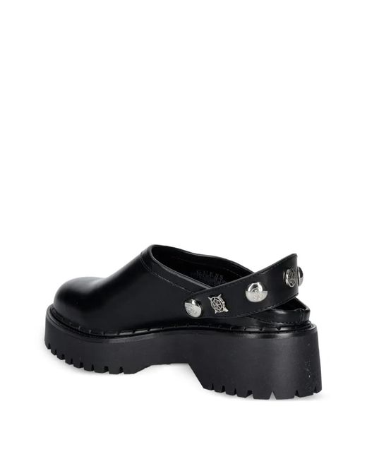 Guess Black Studded Platform Clogs
