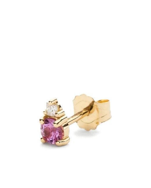 We by WHITEbIRD Natural 18K Aurore Sapphire And Diamond Earring