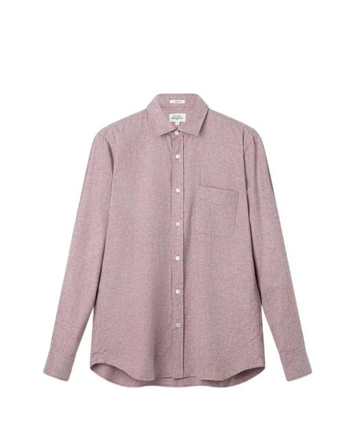 Hartford Pink Storm Flannel Shirt for men