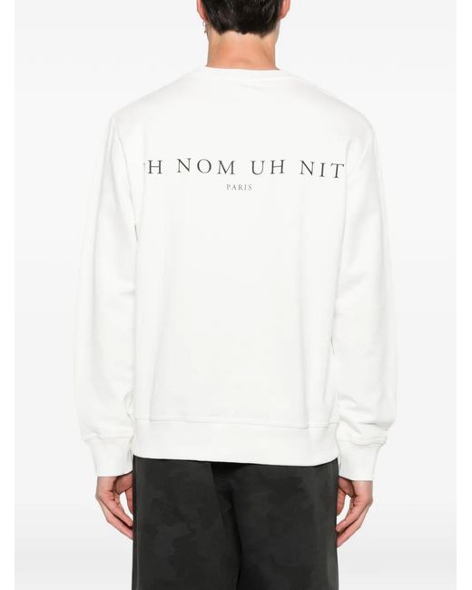 Ih Nom Uh Nit White Graphic-Print Hoodie for men