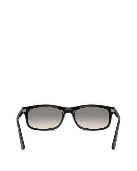 Ray-Ban Gray Rectangle-Frame Sunglasses
