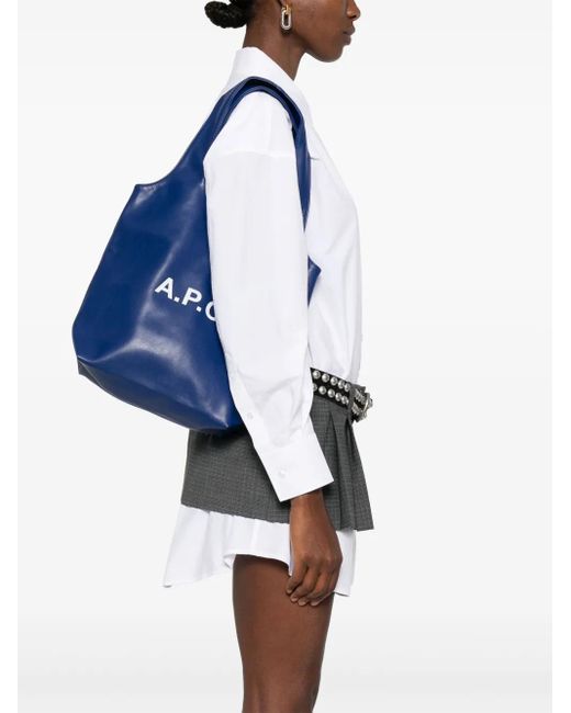 A.P.C. Blue Small Ninon Tote Bag