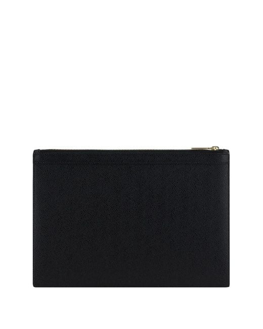 Thom Browne Black Pebble Grain Medium Document Holder