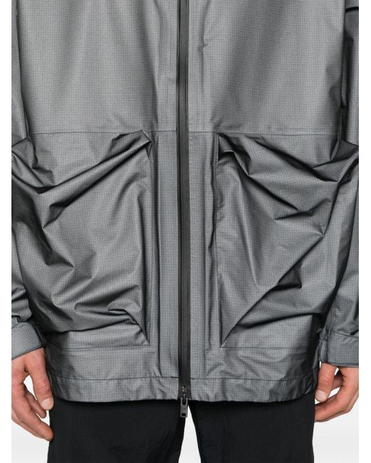 Y-3 Gray Gore-tex® Hooded Jacket for men
