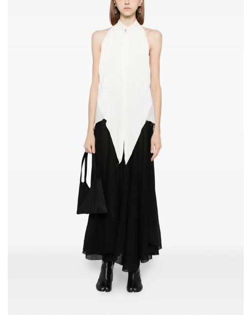 Ma+ White Asymmetrical Top