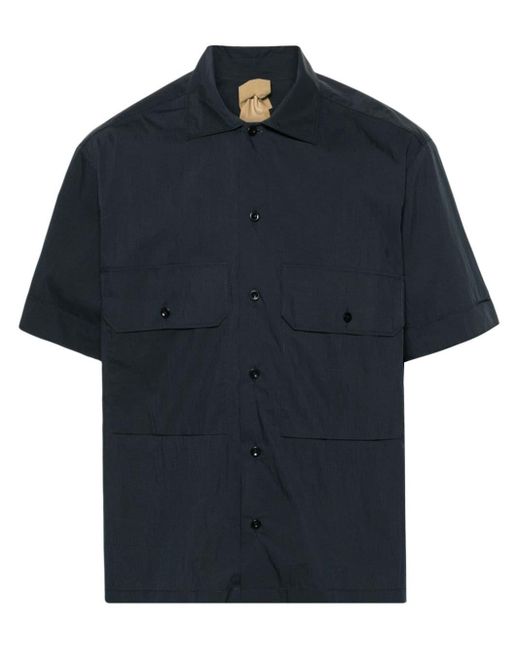 Camisa con botones y manga corta C P Company de hombre de color Blue