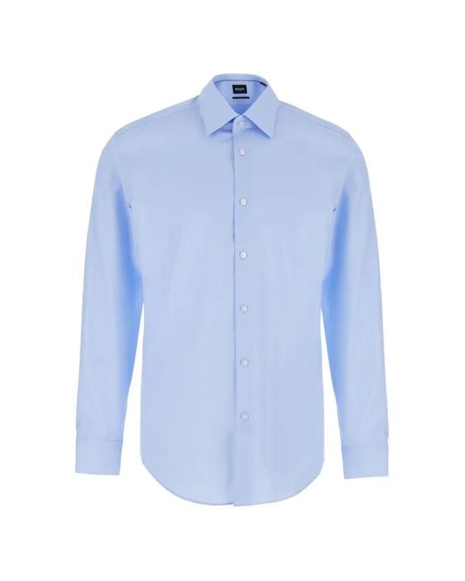 Boss Blue Hank One Slim-Fit Dress Shirt for men