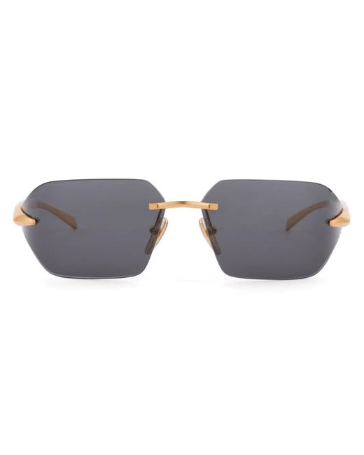 Prada Gray Runway Rimless Sunglasses