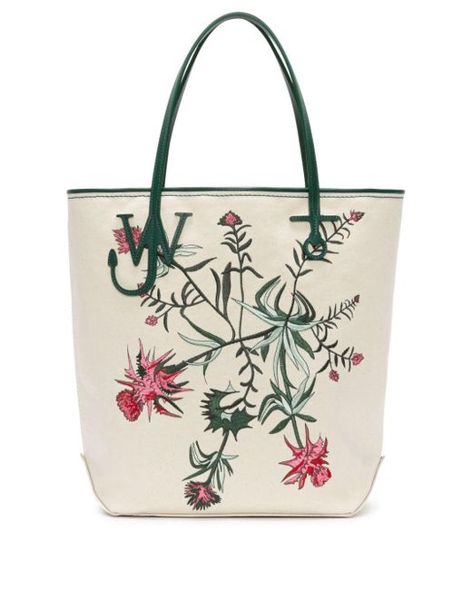 J.W. Anderson White Tall Anchor Canvas Tote Bag