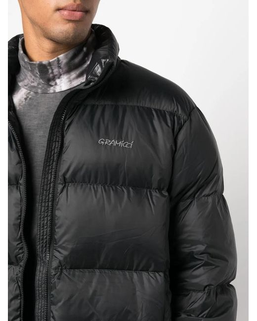 Gramicci Black Logo-Embroidered Down Puffer Jacket for men