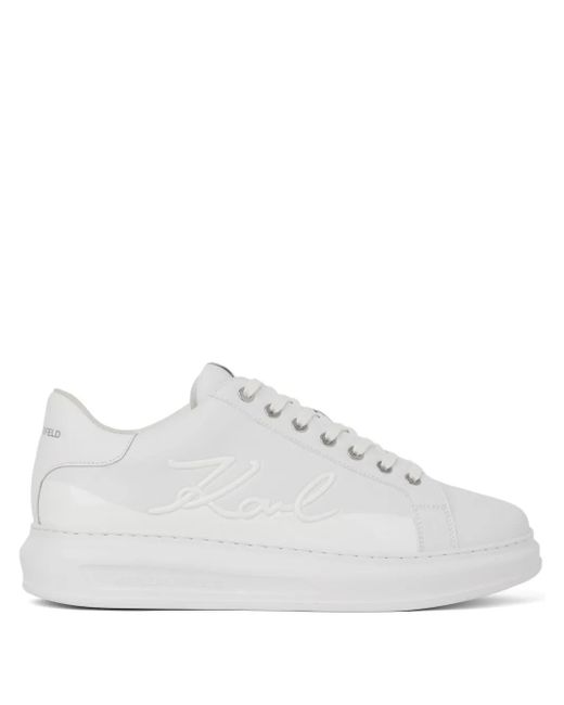 Karl Lagerfeld White Kapri Signia Shine Sneakers for men