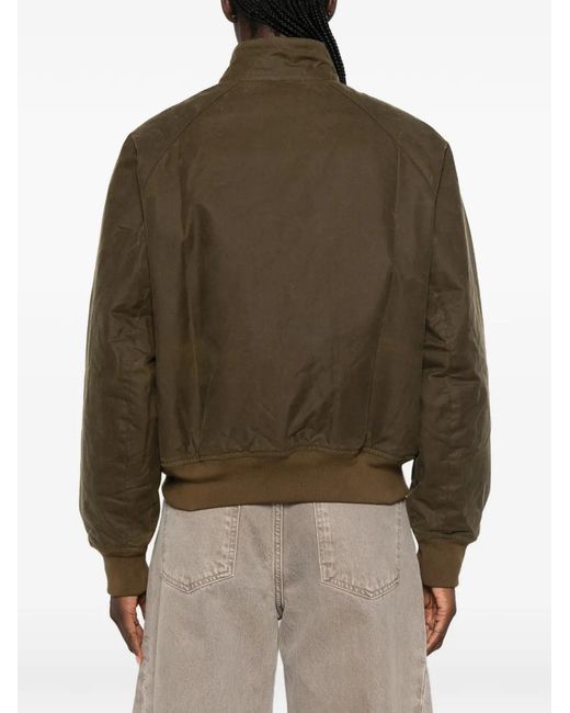 Barbour Brown Corduroy-Trim Zip-Fastening Jacket