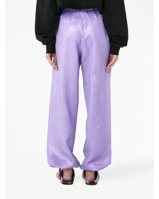 J.W. Anderson Purple Drawstring-hem Wide-leg Trousers