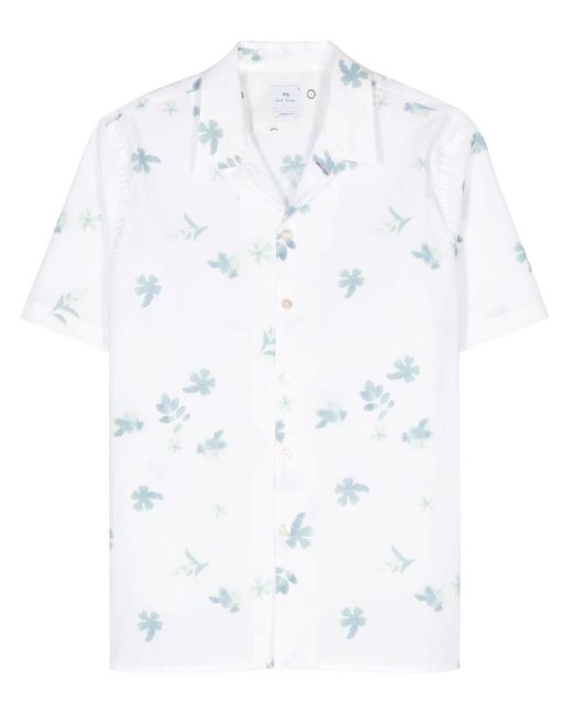 Camisa con estampado floral PS by Paul Smith de hombre de color White