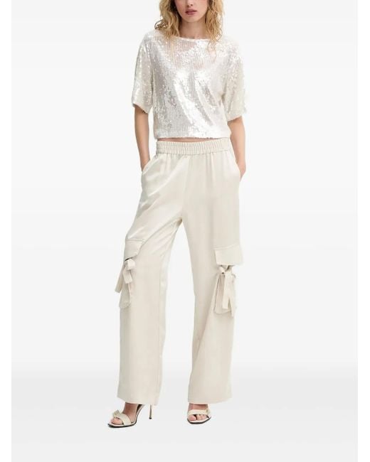 Bruuns Bazaar White Sequin-embellished Top