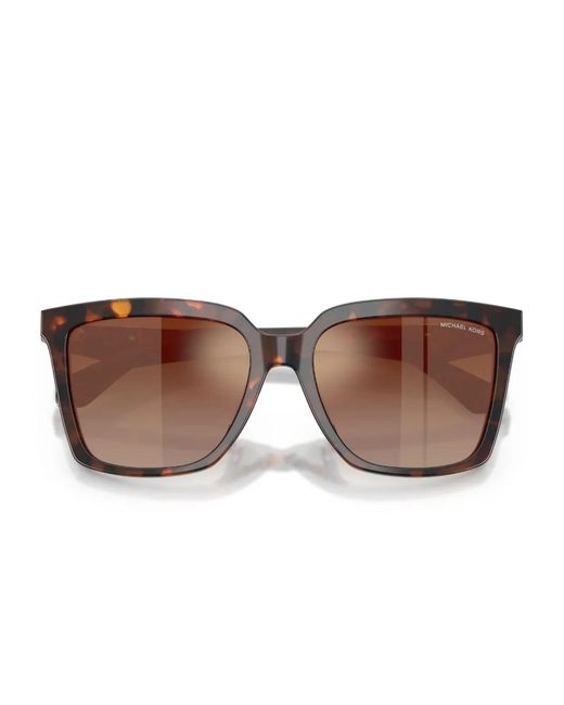 Michael Kors Brown Logo-Plaque Square Sunglasses