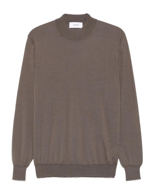 メンズ Lardini モックネック セーター Brown