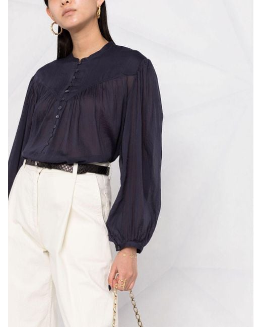 Semi Sheer Long Sleeve Top, Semi Sheer Long Sleeve Cinched Chiffon Blouse Chiffon Tops Sheer Pink Blouse Sheer Chiffon Blouse - 2pcs solid long sleeve tee.