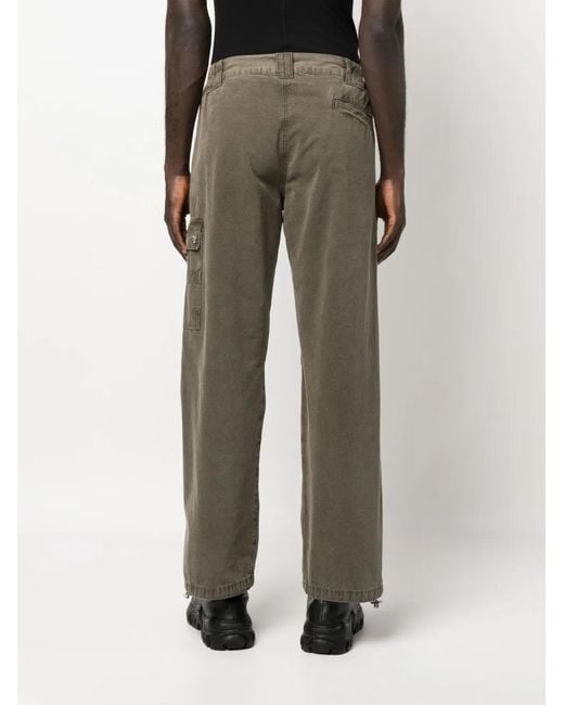 Moschino Gray Tapered-Leg Cargo Trousers for men
