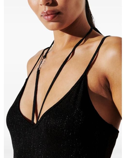 Robe De Plage Dna Shine À Dos Nu Karl Lagerfeld en coloris Black