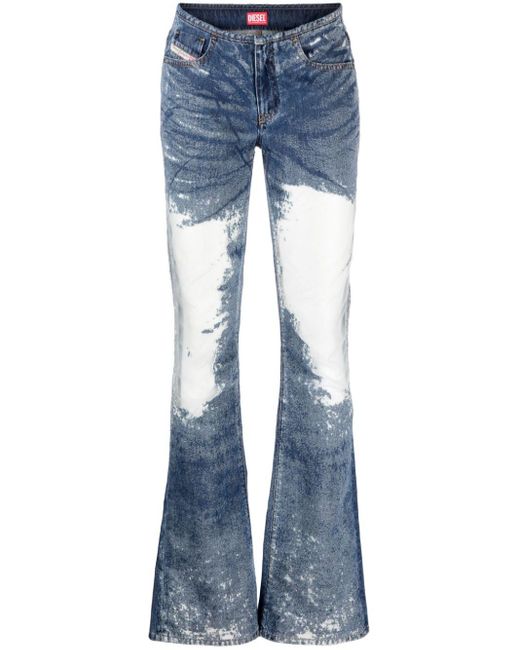 DIESEL Blue D-shark 068jh Bootcut And Flare Jeans