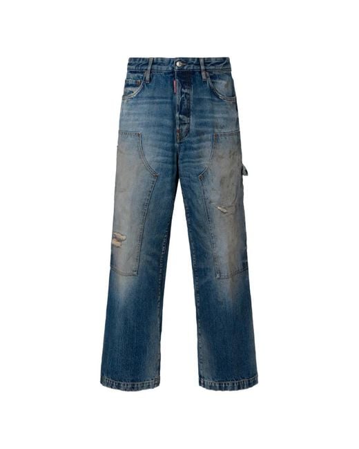 Vaqueros Carpenter Grease Monkey DSquared² de hombre de color Blue
