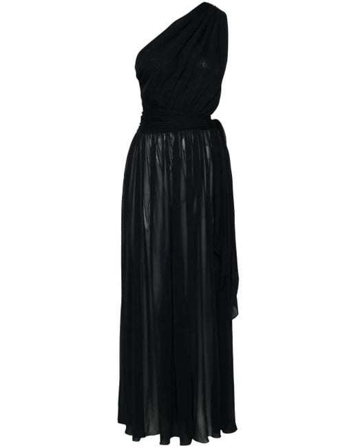 Giambattista Valli Black Draped Maxi Dress