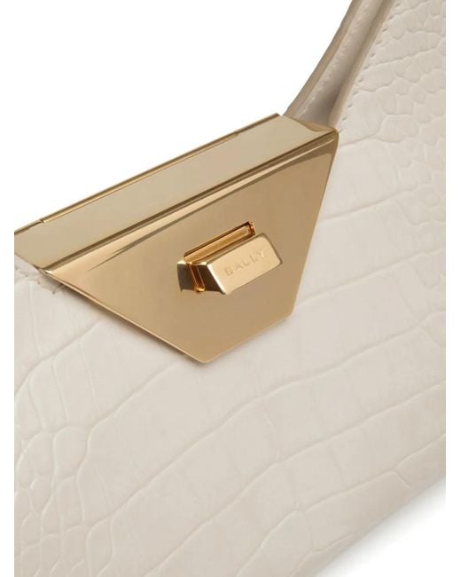 Bally Natural Small Trilliant Embossed-Python Shoulder Bag