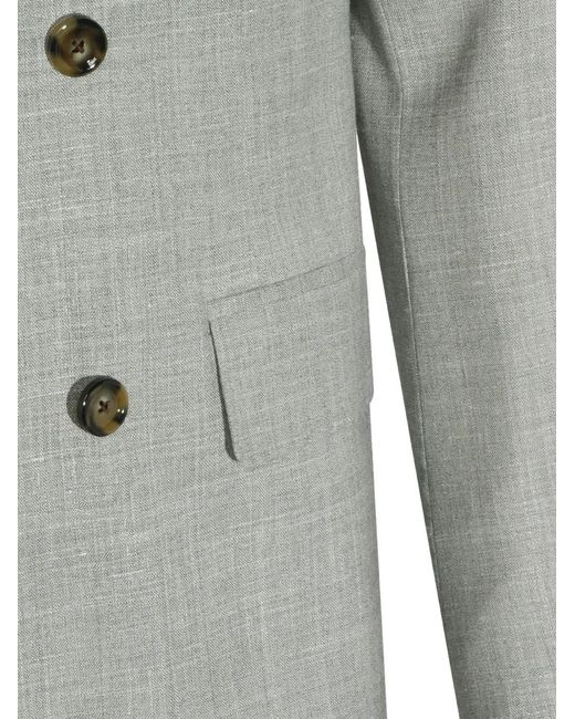 Lardini Gray Double-Breasted Blazer for men