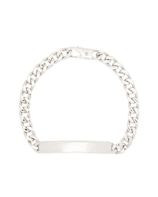 Missoma White Id Rhodium Plated Bracelet