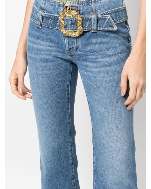 Cormio Blue Cropped Bootcut Jeans