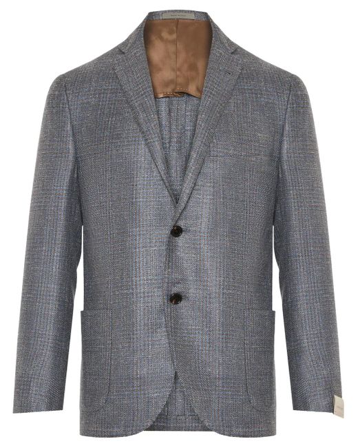 Corneliani Gray Single-Breasted Blazer for men
