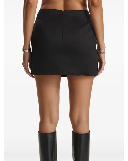 CuAnna Black Agnes Zip-Up Mini Skirt