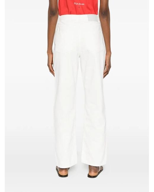DUNST White Belt Loops Jeans