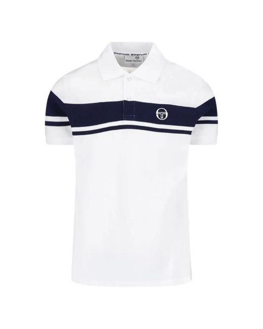 Sergio Tacchini White Youngline Striped-Detail Polo Shirt for men