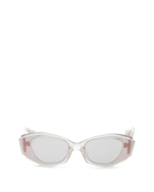 Dita Eyewear White Aloure Geometric-Frame Sunglasses