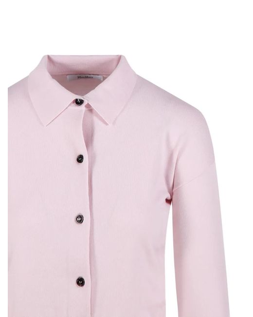 Max Mara Pink Mxmmedeola Buttoned Cardigan