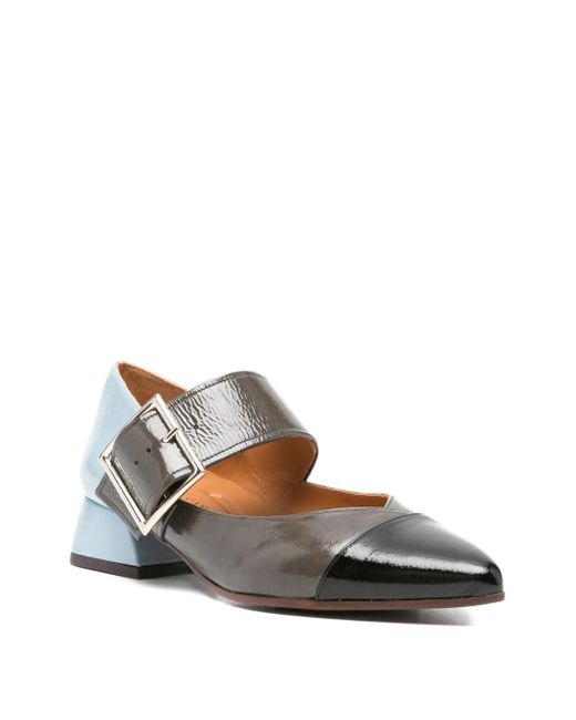 Chie Mihara Blue 35Mm Buckle-Strap Block-Heel Pumps