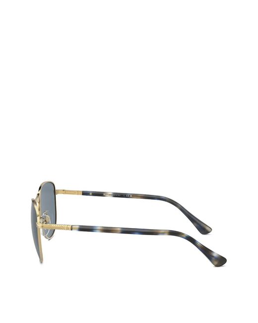 Persol Gray Diamond-Pattern Geometric-Frame Sunglasses
