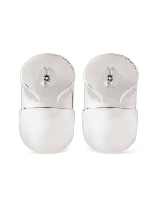 Courreges White Infinity Ohrringe