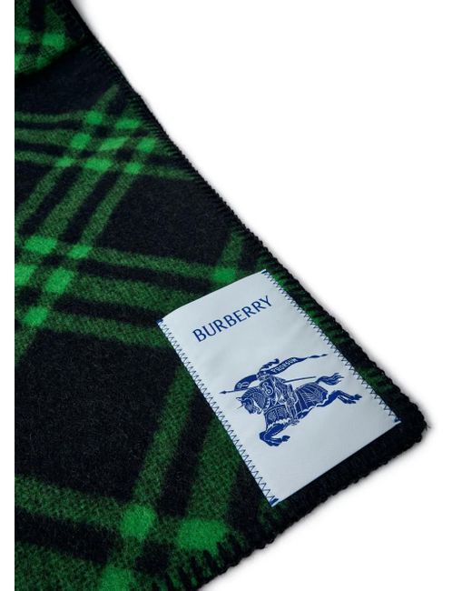 Burberry Green Wool Scarf for men