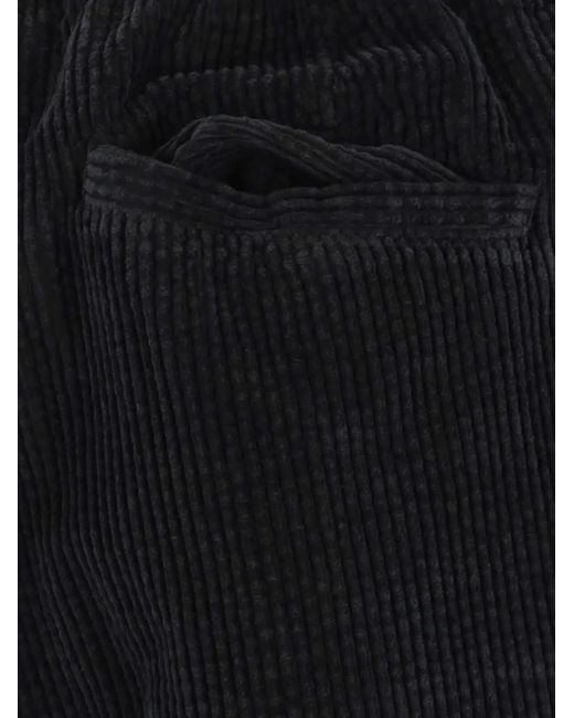 White Sand Ribfluwelen Broek Met Riem in het Black voor heren
