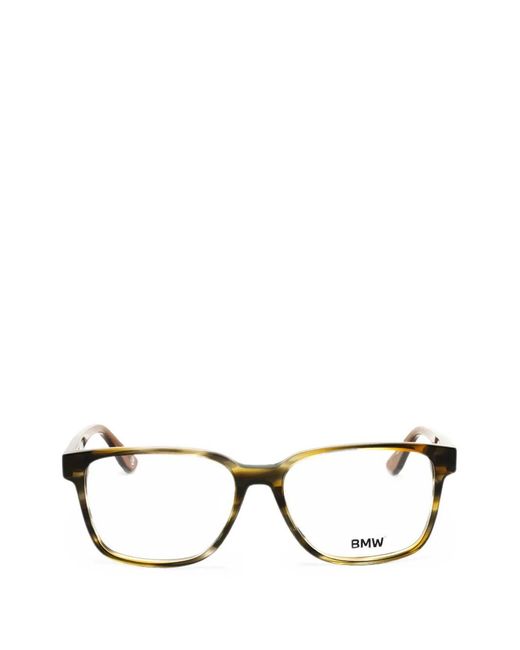 BMW Black Rectangle-Frame Glasses for men