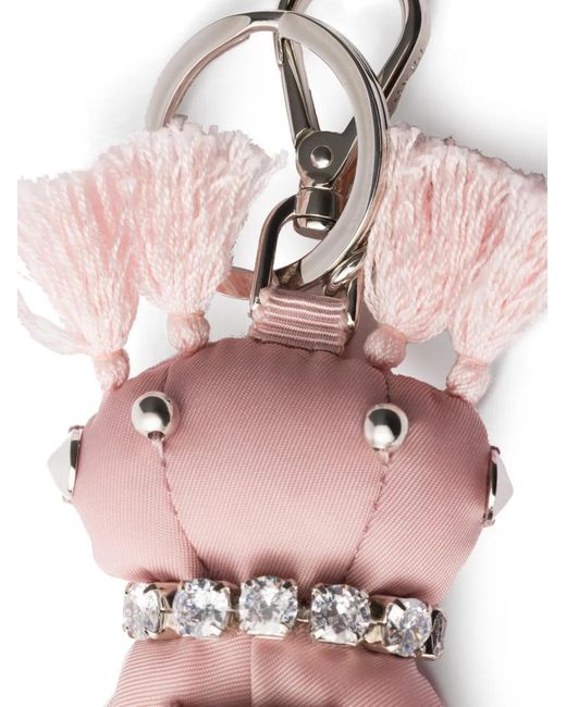 Prada Pink Tassel Charm Keyring