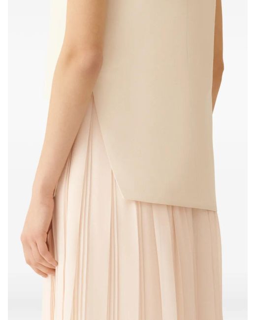 Fabiana Filippi White Pleated Dress