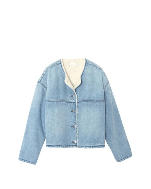 Xirena Blue Lucien Sherpa-Lined Denim Jacket