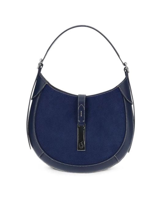 Polo Ralph Lauren Blue Small Polo Id Shoulder Bag