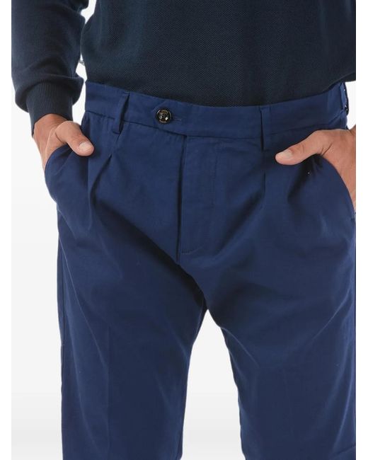 Cruna Blue Raval Pleated Trousers for men