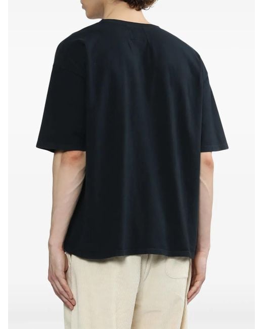 Rhude Black Geneve Catamaran Cotton T-Shirt for men