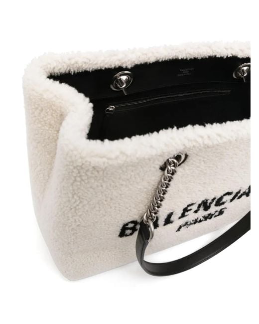 Balenciaga White Medium Duty Free Tote Bag